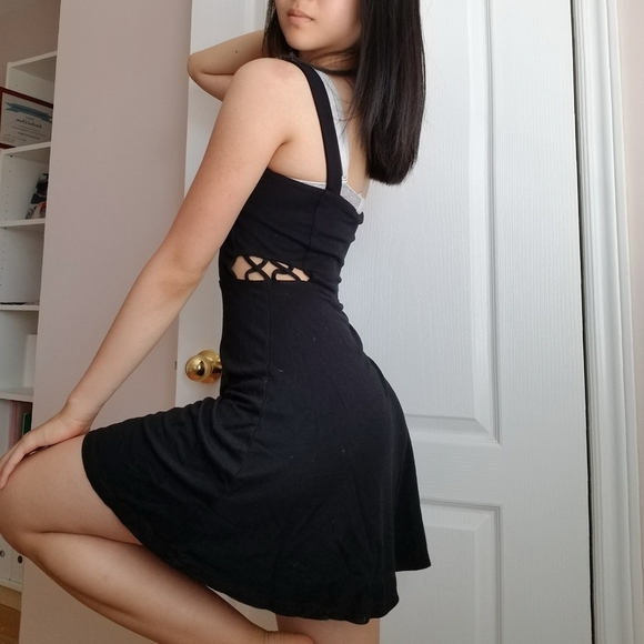 Cute Black Mini Dress - Picture 4 of 4